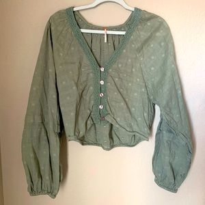 Free People flowy cropped Blouse
